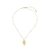 Titanium steel gold geometric necklace for women, European and American fashion leaf collarbone chain necklace small accessory Application Scenario